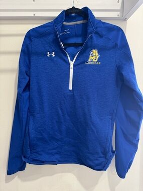 Under Armour Blue Lacrosse 1/4 Zip Performance Pullover